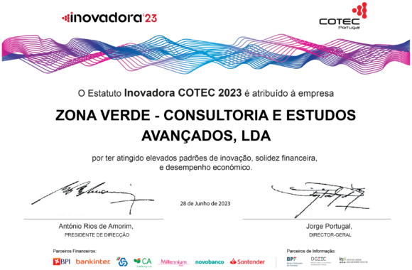 Certificado 2023 Inovadora COTEC__ZONAVERDE Certificado 2023 Inovadora COTEC__ZONAVERDE